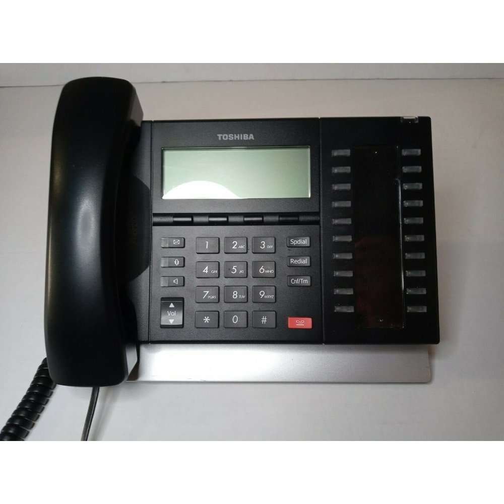 Toshiba DP5022-SD Phone Display 10 Button Black  TesteD  w/ Stand & Handset